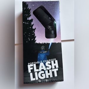 Portable usb flashlight charger black
